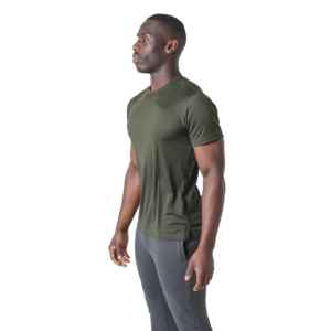 T-shirt de sport personnalisé en polyester et élasthanne pour la salle de sport, course à pied, séchage rapide, musculation, vêtements sans couture, t-shirt pour homme - Product Image 2