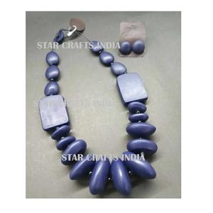 Top classement personnalisé de luxe dernier fabriqué à la main de la meilleure qualité de haute poli beau collier en résine de mode pour les femmes de l'Inde - Product Image 5