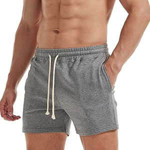 Pantalones Cortos Deportivos Casuales de Lona Sólida para Hombre, Diseño Moderno, Cintura Alta, Cierre con Cordón Ajustable, Fabricados en Pakistán - Product Image 1