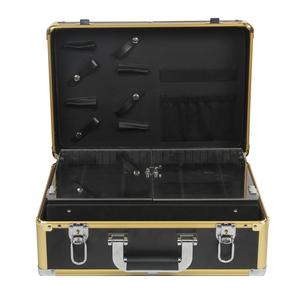 Valise à outils de barbier en aluminium personnalisée avec serrure à combinaison, organiseur professionnel portable pour outils de coiffure, valise de voyage OEM - Product Image 3