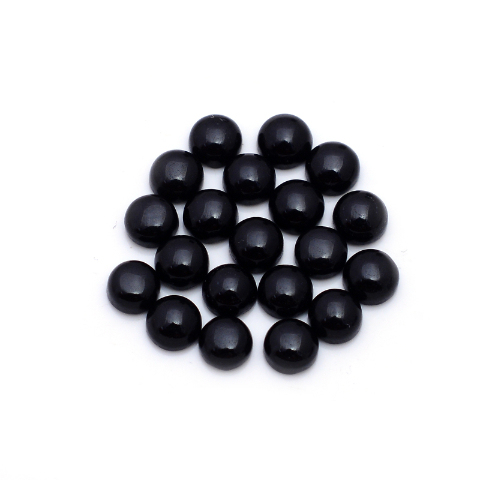 Natural High Polished Black Onyx 3mm-40mm Round Cabochon Jewelry Making Loose Stone