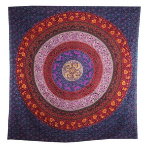 Tapisserie imprimée personnalisée, tenture murale indienne Mandala, jet de plage, tapisserie Mandala - Product Image 1