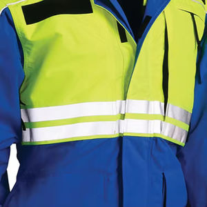 Veste de travail matelassée à capuche réfléchissante de sécurité pour hommes, personnalisée avec logo sur le devant, en toile de haute qualité, col montant, vente en gros - Product Image 4