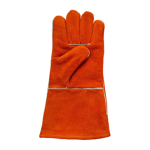 Gants de soudage en cuir de vache fendu avec logo personnalisé Gants de soudeur renforcés pour la lutte contre les incendies - Product Image 3
