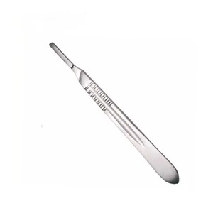 Manche de scalpel manuel réutilisable en acier inoxydable, compatible avec les lames 3/4/7 pour usage chirurgical - Product Image 4