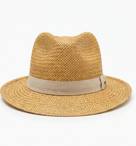 Nuevo Sombrero de Paja Panamá Tejido a Mano con Ala Ancha y Cinta Beige, Unisex, Ideal para Playa, Viajes, Actividades al Aire Libre y Equitación - Product Image 1