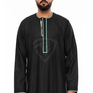 Alta calidad último diseño hombres Thawb nuevo diseño largo Thawb musulmán transpirable secado rápido hombres Thawb - Product Image 4