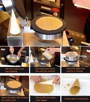 Machine Professionnelle Électrique Commerciale Haute Qualité en Acier Inoxydable 2026 pour Gaufrettes et Cornets de Crème Glacée, pour Hôtels et Commerces Alimentaires