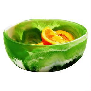 Tazón para Servir de Resina Pulida Hecho a Mano en Verde y Negro, Apto para Lavavajillas, Ecológico, Utensilios de Cocina de Origen Indio, Arte Moderno para Fiestas - Product Image 4