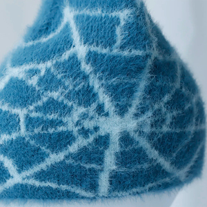 Bonnet en mélange de mohair avec coupe décontractée et manchette côtelée épaisse bonnet unisexe confortable pour la randonnée en plein air ou par temps froid décontracté - Product Image 5