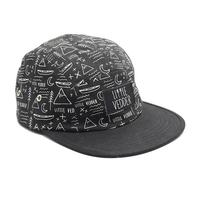 Topi bordir 3D kualitas tinggi kustom Snapback 5 Panel topi olahraga pinggiran datar Hip-hop gaya kain pas