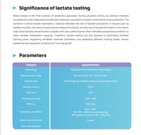 Analyseur de lactate portable pour la mesure du VO2max, produit de médecine chinoise pour l'amélioration des performances sportives