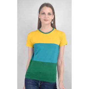 Camisetas de Moda al por Mayor 2025, Camisetas de Algodón 100% para Mujer, Color Personalizado, Cuello Redondo, Talla Grande, Ropa Urbana para Mujer - Product Image 1
