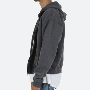 เสื้อฮู้ดมีซิปมีฮู้ดขนาดใหญ่โอเวอร์ไซส์แบบกำหนดเองสำหรับฤดูหนาว - Product Image 3