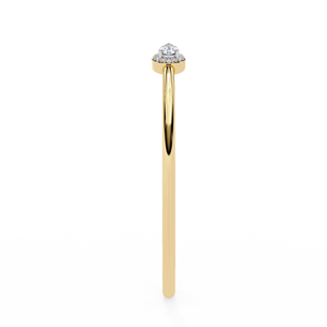 Brazalete abierto de oro de 14K para mujer, brazalete de diamantes ligero con forma de pera, diamantes cultivados en laboratorio, diseño de Halo, configuración de pavé - Product Image 4