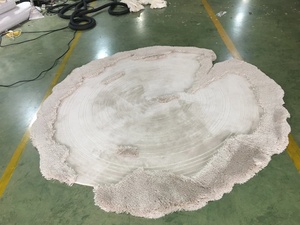 Alfombras florales hechas a mano 100% de lana fina alta con mechones de área abstracta alfombra redonda para habitación de niños dormitorio alfombra personalizada para sala de estar - Product Image 2