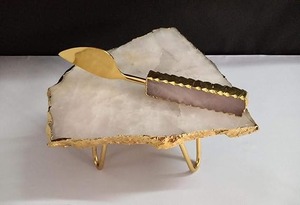 ที่ตั้งเค้กอาเกตธรรมชาติหรูหราหรูหราสไตล์รักหรูหรากันน้ำออกแบบได้ปรับแต่งได้สำหรับห้องครัวบ้านสวน - Product Image 6