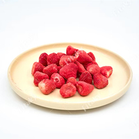 Fruits lyophilisés, collation de fraises séchées, fraises en tranches lyophilisées, collation instantanée de fraises lyophilisées