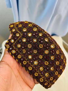 Mens Afghani Traditional <b>Cap</b> Handmade <b>Ethnic</b> Pashtun Headwear Cultural Vintage Embroidered Formal Lace Cotton <b>Hat</b> Daily - Product Image 6