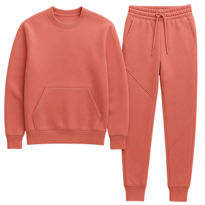 Ensemble de jogging deux pièces personnalisé pour homme, vêtements de sport d'extérieur, tissu en coton respirant, ensemble de survêtement - Product Image 1