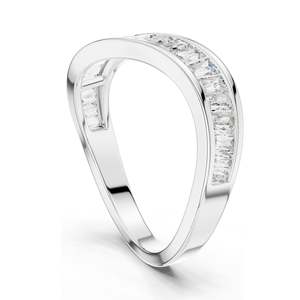 Anillo de Diamantes de Laboratorio con Corte Princesa de 0.819 CT para Mujer, Claridad VVS-VS EF, Oro de 18K, 14K, 10K y Plata 925, Color Rosa - Product Image 6