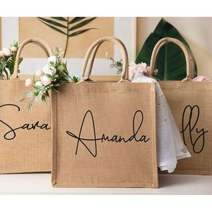 Custom Logo Shopping Bag Customized Logo Sublimation Printed Jute Bag Reusable Grocery Drawstring Wholesale - Product Image 6