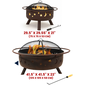 Table de foyer extérieure en acier corten avec grille pivotante, chauffage au gaz, station barbecue, brasero de camping, accessoires de foyer - Product Image 3