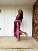 Robe maxi rouge écologique pour femmes, kaftan africain marocain, tenue de plage, cadeau, vêtements de détente, luxe