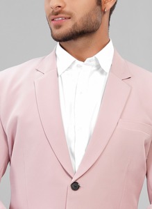 Vente flash : élégant costume rose 2 pièces pour le travail, les réunions d'affaires, les mariages, les fêtes et les événements formels, disponible au meilleur prix - Product Image 4