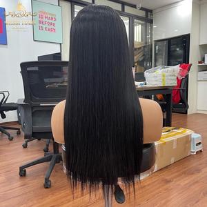 Perruque à closure en cheveux vietnamiens, prix d'usine, grande quantité en stock, plusieurs couleurs, prête à être expédiée, sans perte de cheveux - Product Image 3