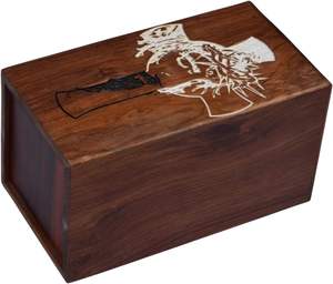 Rosewood <b>Urn</b> for Human Ashes - Cetlic cross And jesus Face Wooden Box - Personalized Cremation <b>Urn</b> for Ashes Handcrafted <b>Large</b> - Product Image 3