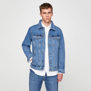 Vente en gros 2025 veste en jean bleu personnalisé pour hommes respirant 100% coton jean décontracté avec capuche pour l'hiver - Product Image 1