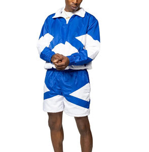 Conjuntos de Chaqueta Cortavientos de Dos Piezas para Hombre, Estilo Deportivo, Cierre Elástico, para Entrenamiento al Aire Libre - Product Image 4