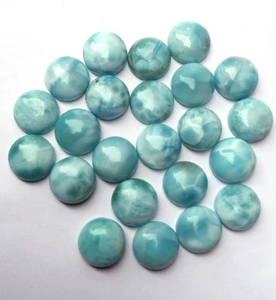 Natural Larimar Opal Cabochon Piedras preciosas Larimar Piedra preciosa suelta Formas redondas Tamaños Anillos de perforación libre Larimar pulido - Product Image 1