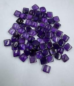 Alta calidad 10-20mm Natural púrpura amatista cabujón suave cuadrado piedra preciosa suelta para la fabricación de joyas gemas al por mayor - Product Image 1
