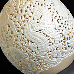 Concha tallada SEASHELL JEWELRY con motivos náuticos de 15 cm caballitos de mar y globo para regalos artesanales - Product Image 2