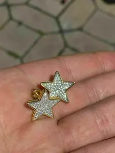 ต่างหูสตั๊ดผู้หญิงประดับ2ct สีโรสโกลด์แบบวินเทจเพชรโมสเตอริ่งทรงกลมสีโรสโกลด์925ชิ้น - Product Image 4