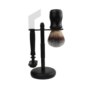 Juego de afeitado de 5 cuchillas con mango metálico para cuidado personal y limpieza del hogar, cepillo de pelo de tejón para barbero, ¡el más vendido! - Product Image 1