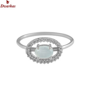 แหวนแต่งงานเงินแท้925คลาสสิกสำหรับผู้หญิงสีเทอร์ควอยส์ CZ หินหลากสีสไตล์น่ารักสำหรับปาร์ตี้และวันครบรอบ - Product Image 3