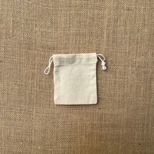 Pochette écologique 100% coton à cordon fermeture à glissière Logo personnalisé imprimé Mini sac bijoux ethniques stockage de bonbons 50 quantité minimale de commande - Product Image 1