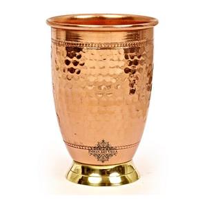Best Selling Solid <b>Copper</b> Hammered Glass New Arrival <b>Kitchen</b> <b>Accessories</b> Wholesale India Multi-Purpose Metal Home Use Drinking - Product Image 4