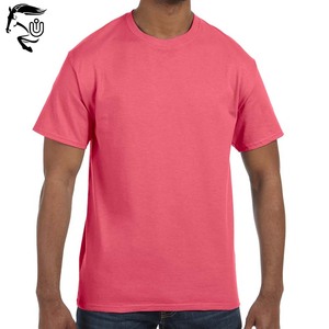 2025 camisetas personalizadas de Color seda Coral de tendencia, camisetas de verano transpirables Unisex, ropa de calle informal de algodón suave OEM, Top de talla grande - Product Image 6