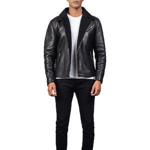 Chaqueta de hombre de alta calidad Ropa de escenario para hombre Chaqueta delgada para hombre Chaqueta corta de cuero de invierno cálida de moda para la venta - Product Image 1