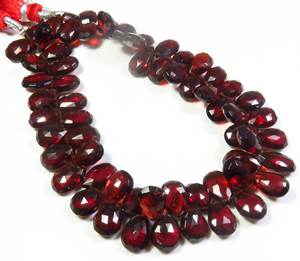 ลูกปัดโกเมนสีแดงแอฟริกันธรรมชาติขนาด10-12มม. ลูกแพร์โกเมนโมซัมบิกอัญมณีหลวมอัญมณี9 "สำหรับเครื่องประดับ - Product Image 5