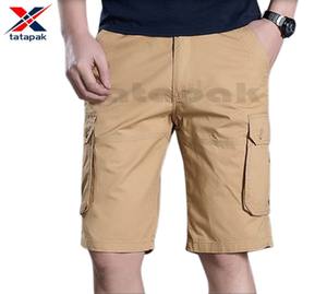 กางเกงขาสั้นผู้ชายคุณภาพสูง สีพื้น ผ้าแคนวาส 100% ระบายอากาศ แห้งเร็ว ขนาดสั่งทำได้ สไตล์ลำลอง ออกกำลังกาย วิ่งจ๊อกกิ้ง ขายส่ง - Product Image 5