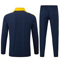 Vêtement de sport de football d'hiver à fermeture éclair intégrale en gros, veste de survêtement de football pour adultes, vêtements de sport d'entraînement pour équipe de football en plein air