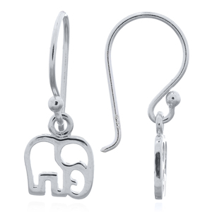 925 Sterling <b>Silver</b> Fine <b>Dangle</b> Elephant <b>Earrings</b> Adorable Drop Design for Parties & Gifts Trendy Style for Retailers - Product Image 2