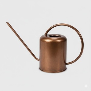 Arrosoir en métal fer forgé au design moderne, finition cuivre antique, pour usage intérieur et extérieur, arrosoirs étanches - Product Image 1