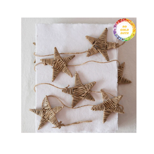 Adornos navideños de ratán hechos a mano decorativos de primera calidad, decoración de árbol de vacaciones Natural ecológica de Vietnam - Product Image 3