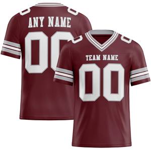 เสื้ออเมริกันฟุตบอลผู้ชายแบบกำหนดเอง-100% โพลีเอสเตอร์ พิมพ์ลายดิจิทัล ระบายอากาศ แห้งเร็ว แขนสั้น คอวี สำหรับนักกีฬาแบบกำหนดเอง - Product Image 5